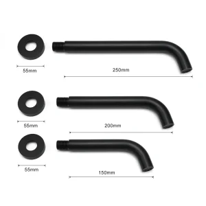 Brass Bathroom Basin Faucet Replacement Spout Chrome Gold Black Grey 150mm 200mm 250mm Sink Mixer Tapware