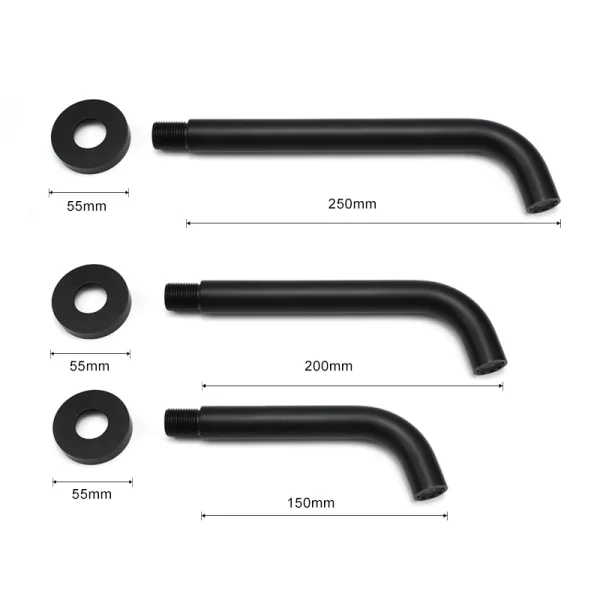 Brass Bathroom Basin Faucet Replacement Spout Chrome Gold Black Grey 150mm 200mm 250mm Sink Mixer Tapware