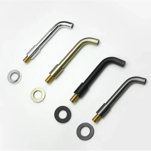 Brass Bathroom Basin Faucet Replacement Spout Chrome Gold Black Grey 150mm 200mm 250mm Sink Mixer Tapware - Image 6