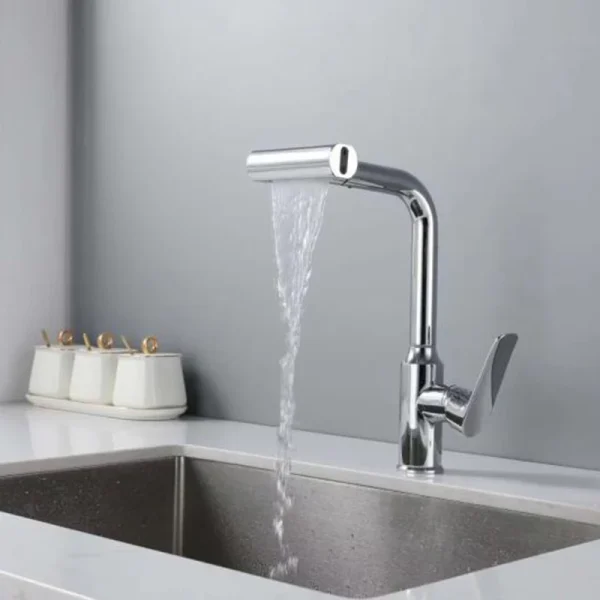 Multi Functional Kitchen Faucet Dishwashing Sink Sprayer Waterfall Spout Hot Cold Swivel Mixer Tap - Image 2