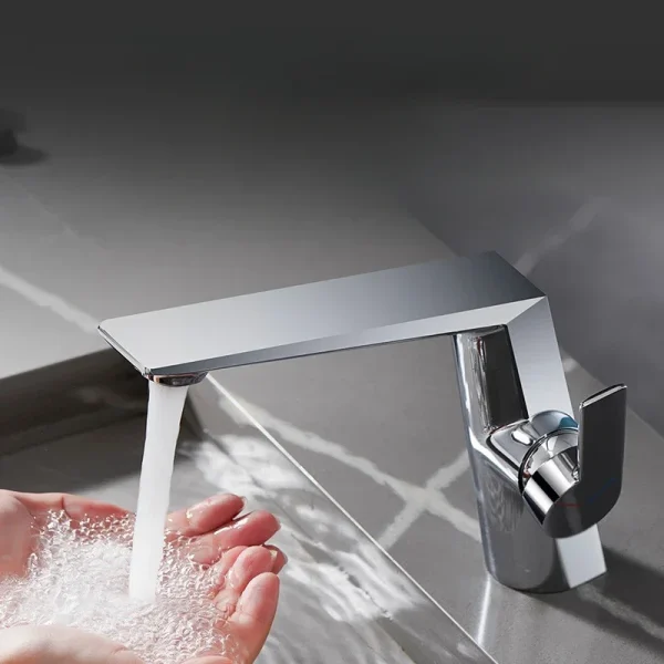 Luxury Zinc Alloy Bathroom Basin Faucet Single Hole Single Handle Mixer Tap Hot and Cold Vanity Faucet - Image 5