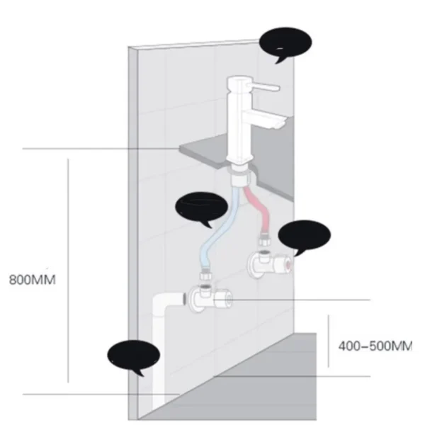 Black Stainless Steel Bathroom Faucet Single Hole Countertop Sink Mixer Tap Hot and Cold Deck Mounted Tap - Image 4