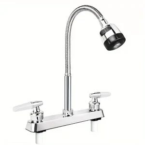 South American RV Kitchen Faucet Dual Port Sink Mixer Tap Splash Proof Kitchen Faucet Replacement Accessory