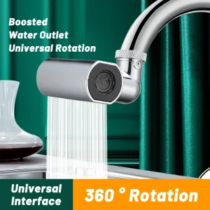 Vegetable Washing Kitchen Faucet Four Speed Rotating Shower Spout Dishwashing Sink Waterfall Sprayer Tap