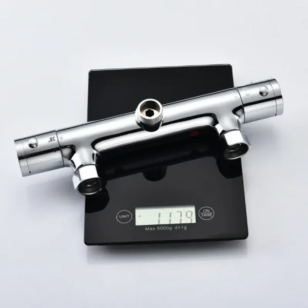 Thermostatic Shower Faucet Mixing Valve Bathroom Shower Tap Chrome Bathtub Shower Faucet with Thermostat - Image 6