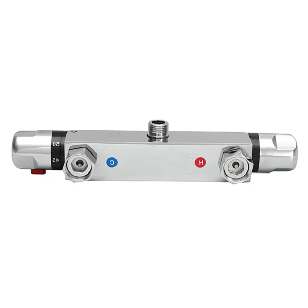 Thermostatic Shower Faucet Mixing Valve Bathroom Shower Tub Faucet with Handle Chrome Thermostat Mixer - Image 3