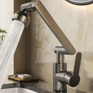 Universal Dual Mode Rotating Faucet Mechanical Arm Basin Kitchen Bathroom Mixer Tap Hot Cold Sink Wash Faucet