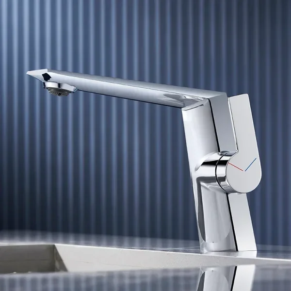 Luxury Zinc Alloy Bathroom Basin Faucet Single Hole Single Handle Mixer Tap Hot and Cold Vanity Faucet - Image 3