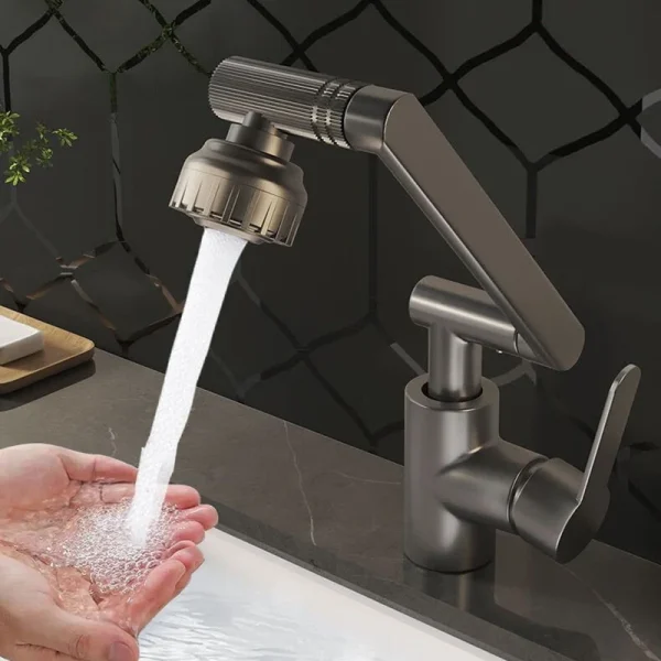 Universal Dual Mode Rotating Faucet Mechanical Arm Basin Kitchen Bathroom Mixer Tap Hot Cold Sink Wash Faucet - Image 6