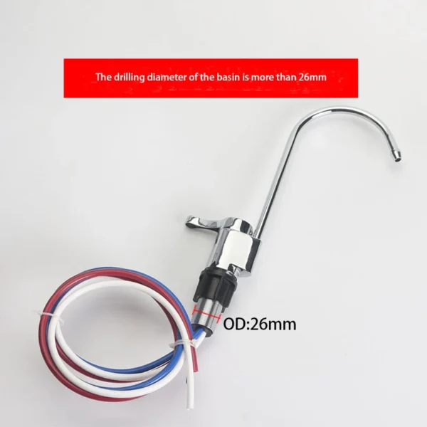 Gooseneck Faucet 3 Tube Non-Pressure 1/4 Inch Kitchen Water Purifier Faucet for Amway Water Filtration System - Image 2