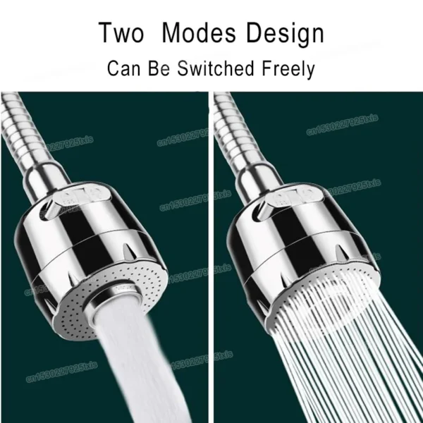 Faucet Extender 360° Rotatable Nozzle Adapter 2 or 3 Mode Water Saving Bubbler Kitchen Bathroom Tap Accessories - Image 2