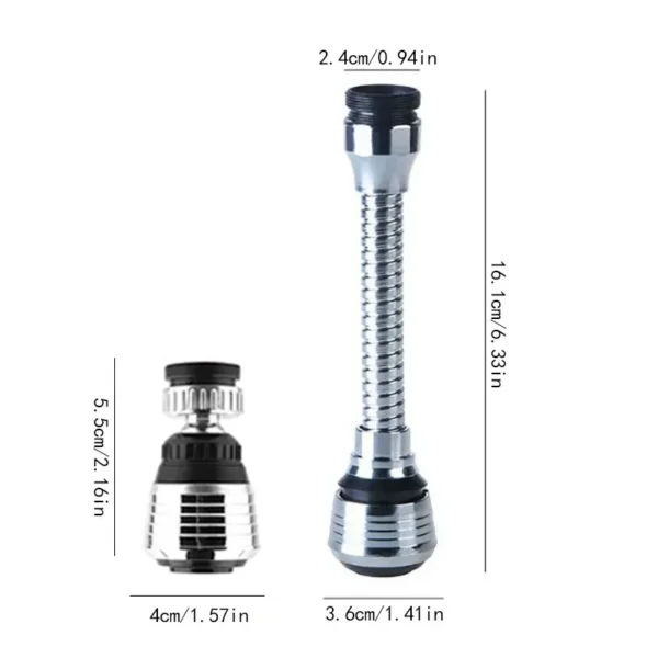 360° Faucet Anti Splash Head Universal Water Saving Rotating Bubbler Aerator Nozzle for Kitchen Sink - Image 5