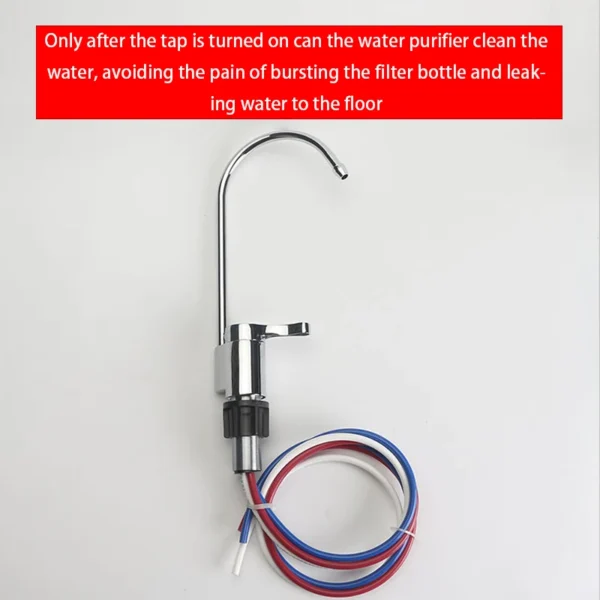 Gooseneck Faucet 3 Tube Non-Pressure 1/4 Inch Kitchen Water Purifier Faucet for Amway Water Filtration System - Image 3