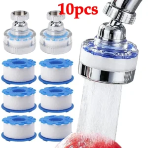 Universal Faucet Water Filter Kit Replacement 10pcs Shower Head Filter for Hard Water Chlorine Removal