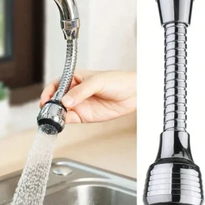 360° Adjustable Faucet Extension Tube Water Saving Aerator Nozzle Kitchen Bathroom Sink Tap Adapter
