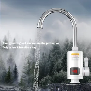 Instant Hot Water Faucet Heater 3000W Electric Tap with LCD Display 360° Swivel Kitchen Bathroom Sink Mixer