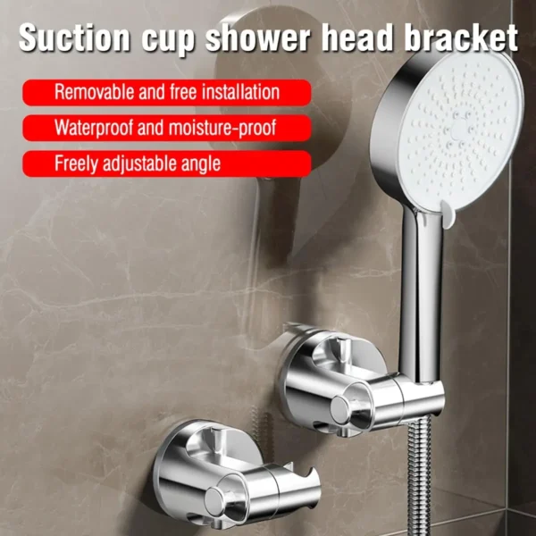 Adjustable Shower Head Holder Suction Cup Wall Mount ABS Universal Strong Load Bearing Bracket Bathroom Accessory - Image 4