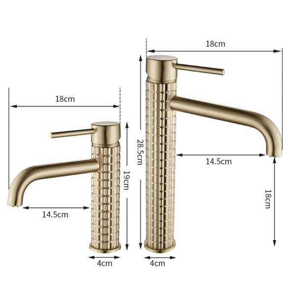 Luxury Brass Black Bathroom Basin Faucet Diamond Design Single Handle Mixer Tap Hot and Cold Vanity Sink Tap - Image 5