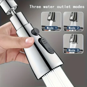 360° Faucet Extender Sprayer Nozzle 3 Mode Water Saving Anti Splash Kitchen Bathroom Sink Tap Booster