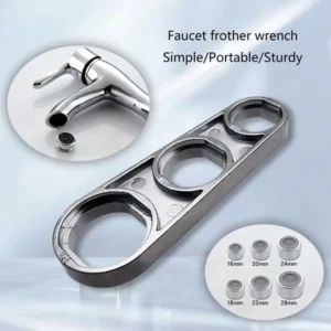 Faucet Wrench Tool 6 in 1 Universal Faucet Aerator Nozzle Filter Disassembly and Repair Kit