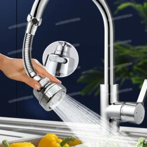 Faucet Extender 360° Rotatable Nozzle Adapter 2 or 3 Mode Water Saving Bubbler Kitchen Bathroom Tap Accessories