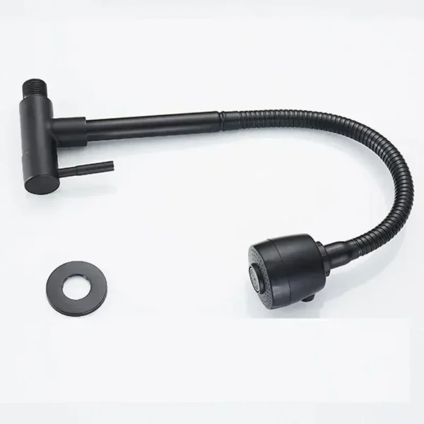 Universal Rotation Bathroom Faucet Stainless Steel Wall Mounted Single Cold Water Basin Sink Tap Nozzle - Image 5