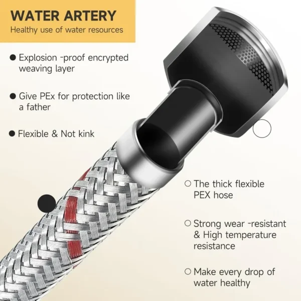 Waterfall Bathroom Sink Faucet Single Handle Basin Mixer Tap with Pop Up Drain Vanity Commercial Faucet - Image 6