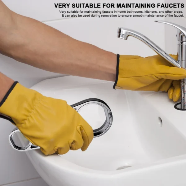 Faucet Wrench Tool 6 in 1 Universal Faucet Aerator Nozzle Filter Disassembly and Repair Kit - Image 2