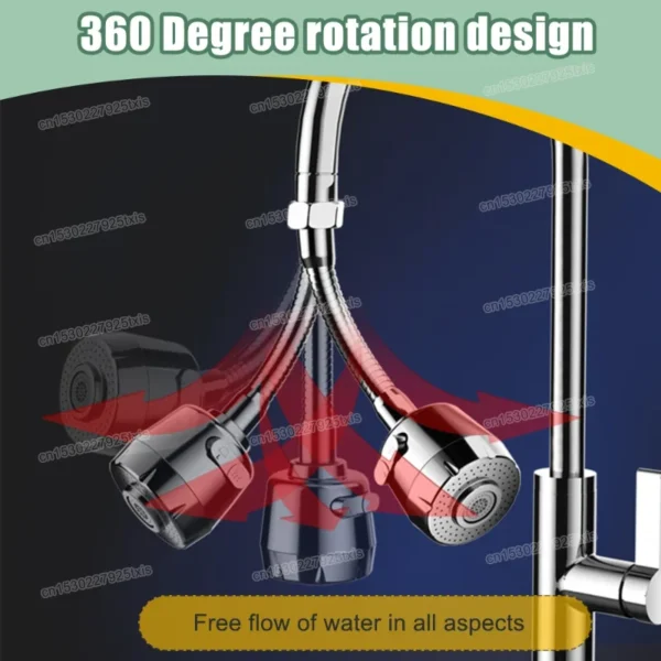 Faucet Extender 360° Rotatable Nozzle Adapter 2 or 3 Mode Water Saving Bubbler Kitchen Bathroom Tap Accessories - Image 4